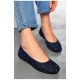 Балетки жіночі темно-синього кольору текстиль 199413L