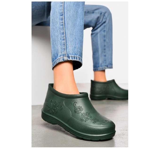 Калоші жіночі темно-зеленого кольору 199694L