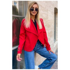 Женский кардиган однотонный красного цвета 199779L