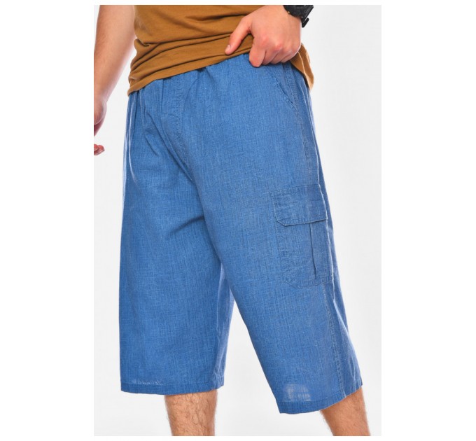 Бриджи мужские полубатальные голубого цвета 199890L