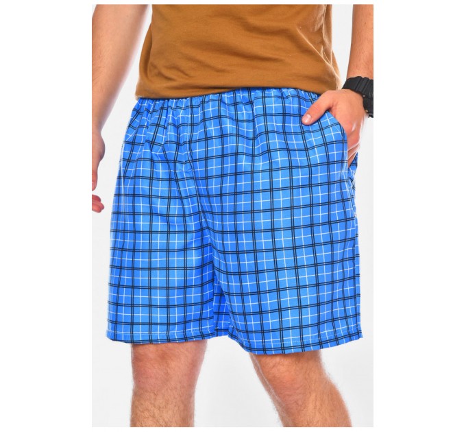 Шорти чоловічі батальні блакитного кольору з принтом 199966L