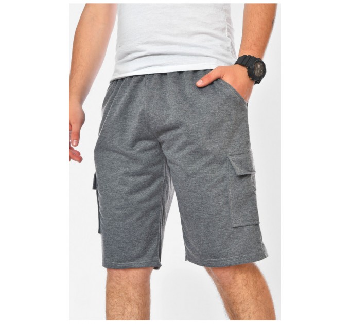 Шорти чоловічі однотонні сірого кольору 199970L