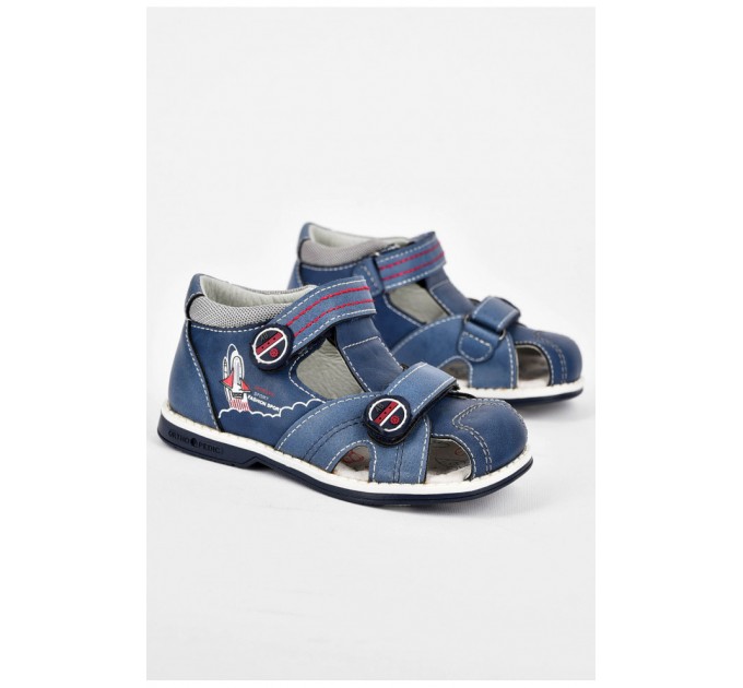 Сандалии детские для мальчика синего цвета 200065L