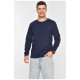 Кофта чоловіча напівботальна однотонна темно-синього кольору 200102L