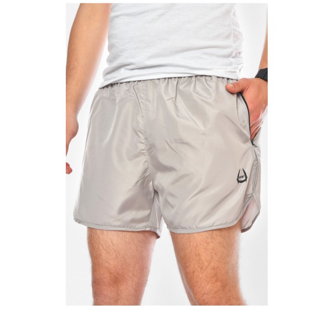 Шорти чоловічі однотонні сірого кольору 200217L