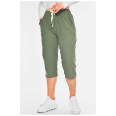 Бриджи женские однотонные мятного цвета 200348L