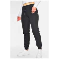 Штани жіночі однотонні чорного кольору 200603L