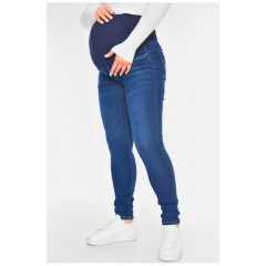 Джинсы женские для беременных синего цвета 200618L