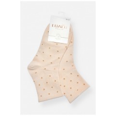 Шкарпетки жіночі демісезонні бежевого кольору 200733L