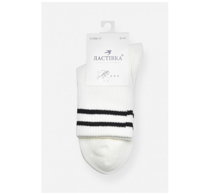 Шкарпетки жіночі демісезонні білого кольору 200736L
