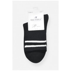 Шкарпетки жіночі демісезонні чорного кольору 200740L