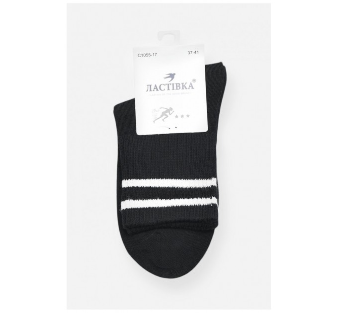 Шкарпетки жіночі демісезонні чорного кольору 200740L