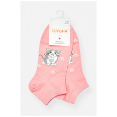 Шкарпетки жіночі демісезонні спортивні рожевого кольору 200807L