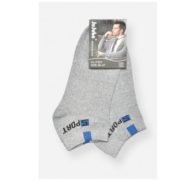 Носки мужские спортивные демисезонные серого цвета 200902L