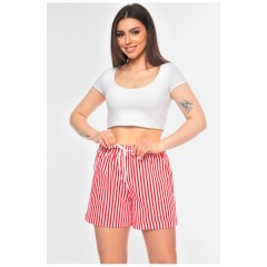 Шорти жіночі напівбатальні червоного кольору 200927L Шорти жіночі напівбатальні червоного кольору 200927L