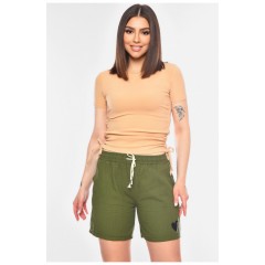 Шорты женские однотонные цвета хаки 200944L