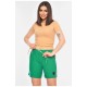 Шорти жіночі однотонні зеленого кольору 200946L