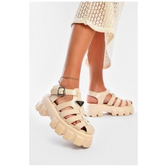 Босоножки женские бежевого цвета 201041L