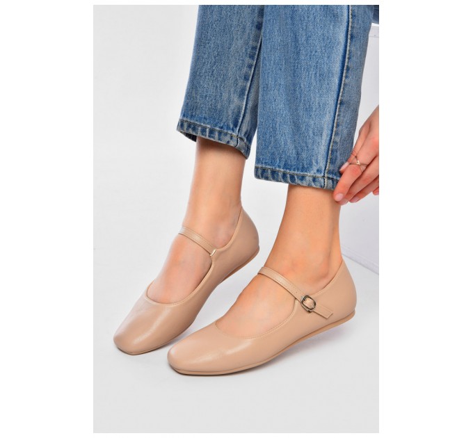 Балетки жіночі бежевого кольору 201098L