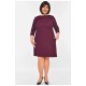 Платье женское батальное темно-фиолетового цвета 201108L