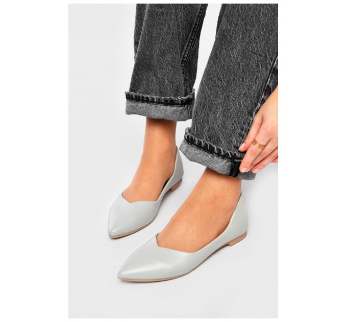 Балетки жіночі сірого кольору 201159L