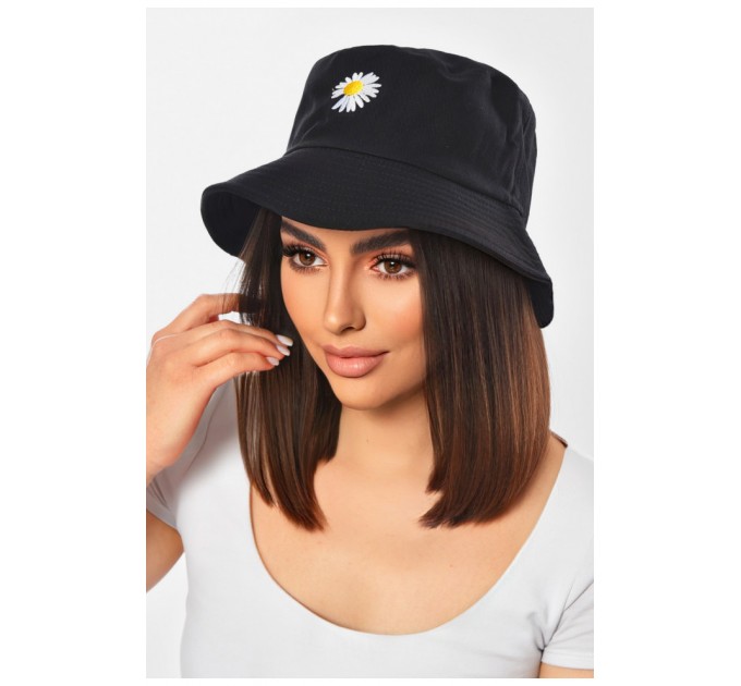 Панама женская двухсторонняя черного цвета 201241L