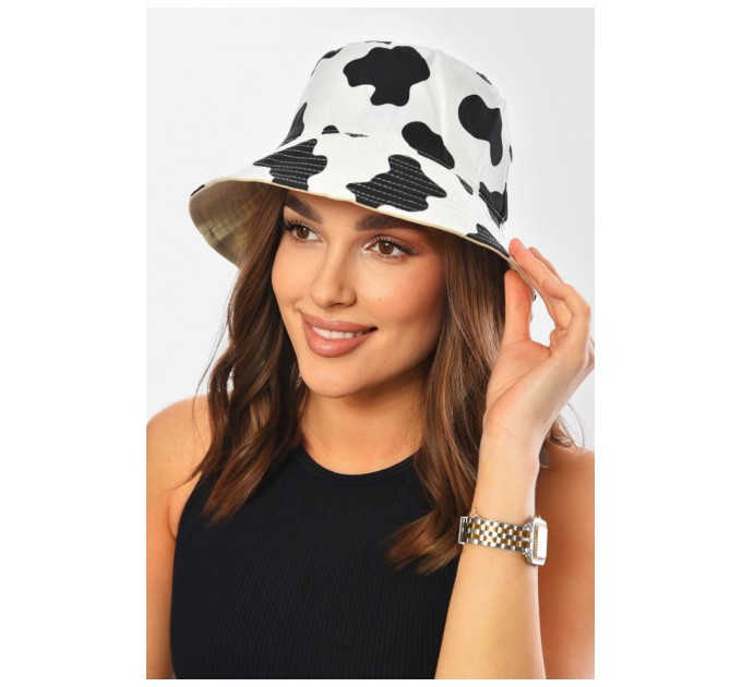 Панама женская двухсторонняя светло-бежевого цвета 201244L