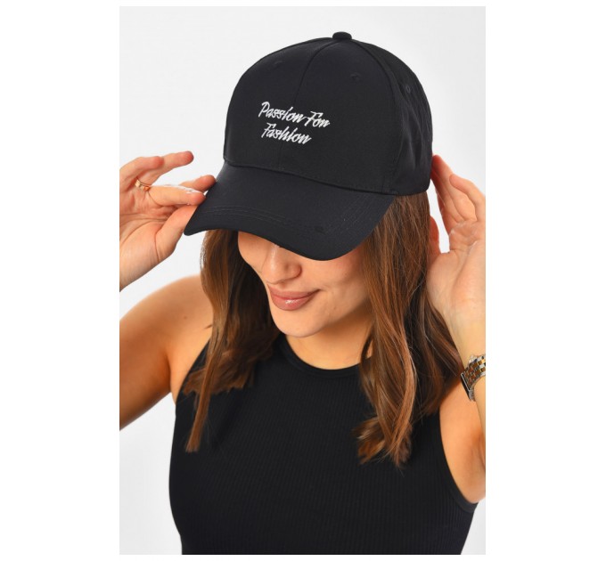 Кепка жіноча чорного кольору 201275L