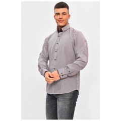 Рубашка мужская бордового цвета в клетку 201538L