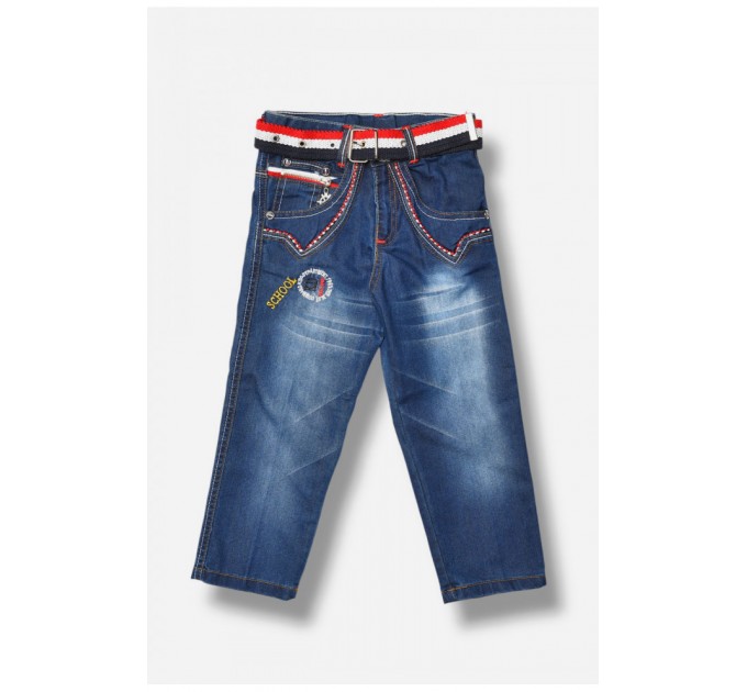 Джинси дитячі для хлопчика темно-синього кольору 201634L