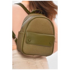 Рюкзак жіночий з екошкіри зеленого кольору 201946L