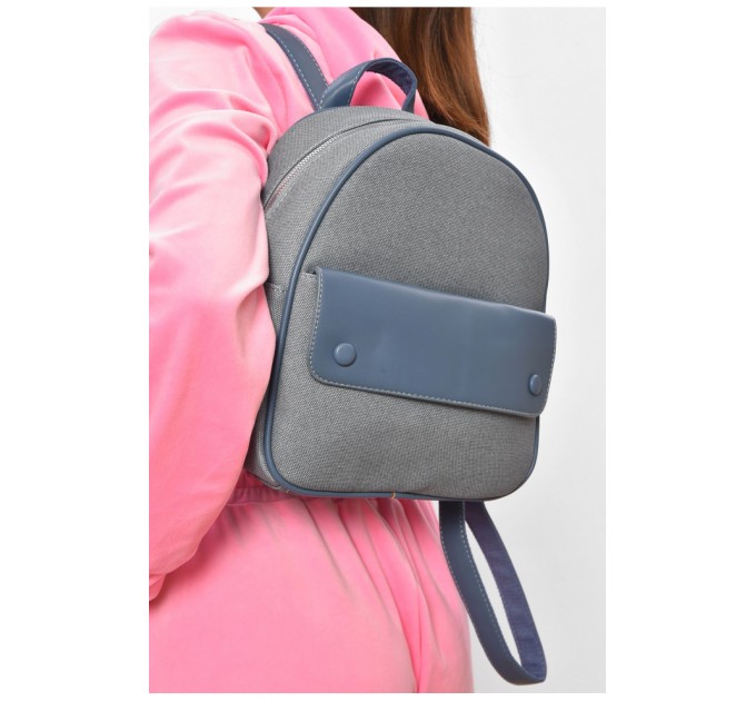 Рюкзак жіночий з екошкіри блакитного кольору 201947L