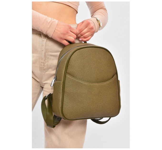 Рюкзак жіночий з екошкіри зеленого кольору 201949L