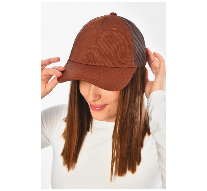 Кепка женская коричневого цвета 202013L