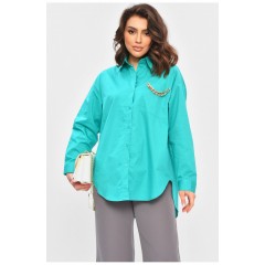Сорочка жіноча напівбатальна зеленого кольору 202071L