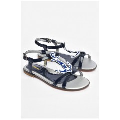 Босоножки для девочки темно-синего цвета 202185L