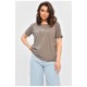 Футболка жіноча однотонна сірого кольору 202211L