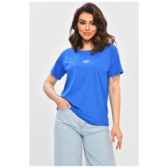 Футболка жіноча однотонна синього кольору 202218L
