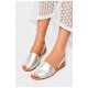 Босоніжки жіночі сріблястого кольору 202222L