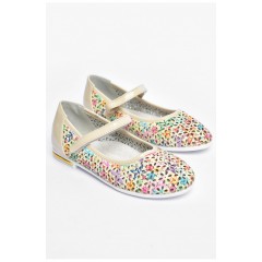 Балетки дитячі для дівчинки бежевого кольору 202246L