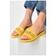 Шльопанці жіночі жовтого кольору 202355L