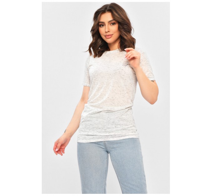 Футболка жіноча однотонна сірого кольору 202480L