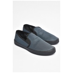 Мокасини чоловічі сіро-синього кольору 202542L