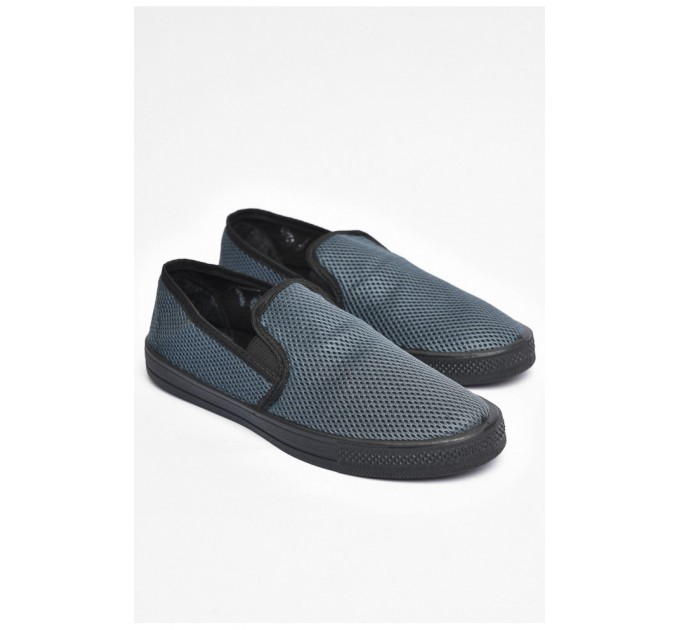 Мокасини чоловічі сіро-синього кольору 202542L