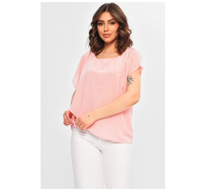 Блуза жіноча однотонна рожевого кольору 202701L