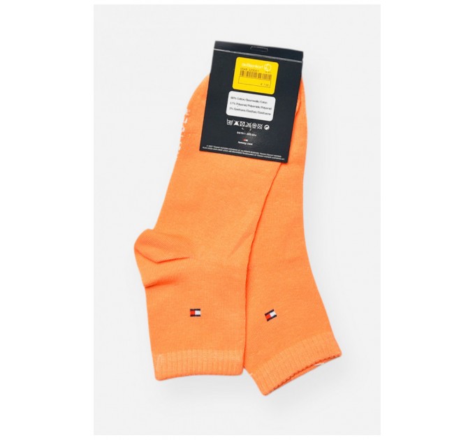 Шкарпетки жіночі демісезонні помаранчевого кольору 202776L