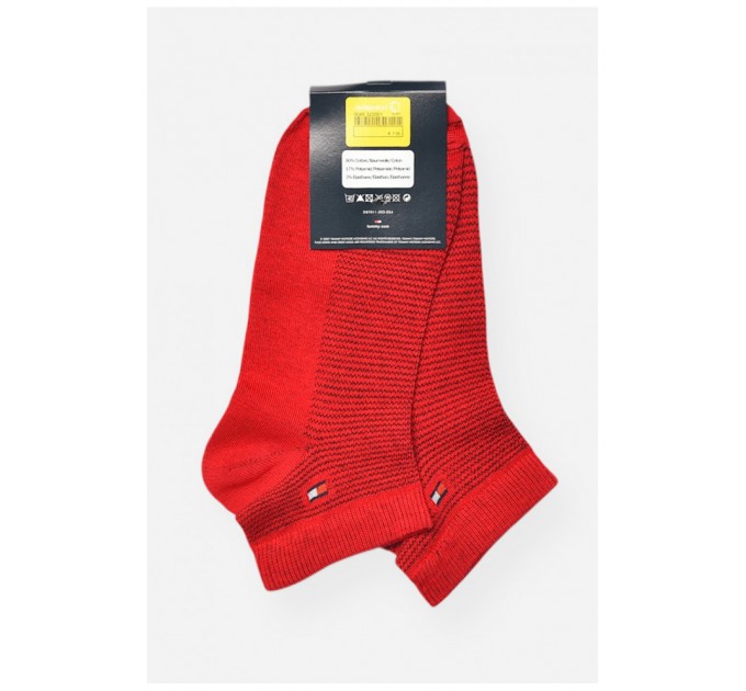 Шкарпетки чоловічі спортивні демісезонні червоного кольору 202793L