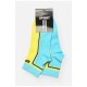 Шкарпетки жіночі демісезонні жовто-блакитного кольору 202807L
