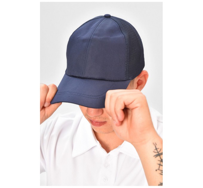 Кепка чоловіча темно-синього кольору 202855L