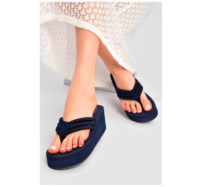 Вьетнамки женские пена темно-синего цвета 202879L